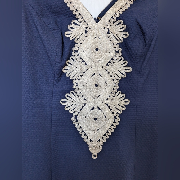 NWT Navy&Gold Lilly Pulitzer Dress - Picture 3 of 10